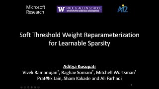 Soft Threshold Weight Reparameterization for Learnable Sparsity  ICML 2020 [upl. by Bissell]