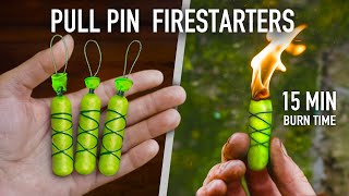 How to Make the Ultimate Survival Pull Pin Firestarter – 15 Min Burn [upl. by Chader]