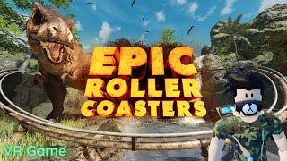 Epic Roller Coasters VR Virtual Reality game on Oculus Meta Quest2 by SIMWOLF VR simwolfvr [upl. by Ingar]