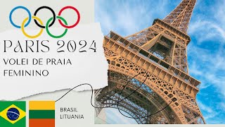 BRASIL X LITUANIA VOLEI DE PRAIA FEMININO OLIMPIADAS AO VIVO olimpiadas2024 paris2024 [upl. by Grimaud632]