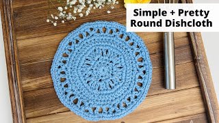 Round Dishcloth Crochet Pattern  Unique Crochet Dishcloth Pattern Free [upl. by Artima610]