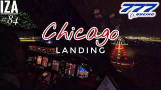 B777 ORD 🇺🇸 Chicago  LANDING 10C  4K Cockpit View  ATC amp Crew Communications [upl. by Diraf]