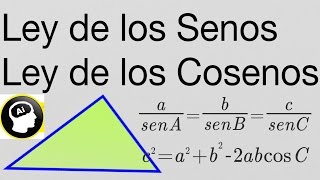 Ley de Senos y Ley de Cosenos resolución de triángulos oblicuángulos [upl. by Enihpad764]