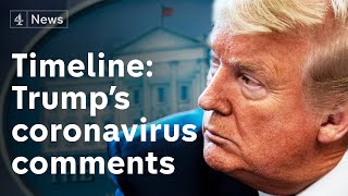 Donald Trumps coronavirus timeline how the President’s message has changed [upl. by Ailasor]