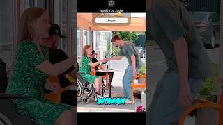 Social Experiment On A Disabled Woman😳 social viral shorts [upl. by Atiekahs]