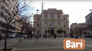 Bari afternoon walk in January  Puglia Italy 4k Ultra HD 60fps [upl. by Silvers]