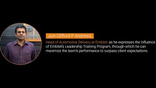 Embitel’s Leadership Training Program Outcomes – Clifford P Andrews Head of Automotive Delivery [upl. by Mossolb717]