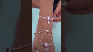 New design silver anklet Payal high volume content gap for shortstrendingyoutubeshorts viralvideo [upl. by Kosey503]