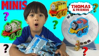 Ryan plays with Thomas and Friends MINIS Surprise BLIND BAGS [upl. by Udall213]