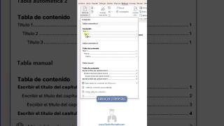 Índices Automáticos en Word Rápido y Fácil short [upl. by Yablon11]