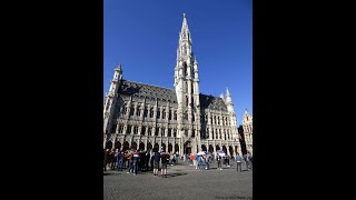 Visite Bruxelles GrandPlace hotel de ville  la façade [upl. by Niobe]