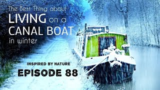 LIVING on a CANAL BOAT in WINTER  Whats it like  vlog episode 88 inspired by nature [upl. by Anidualc]