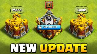 New Clan Notice Board and Loot Changes  Clash of Clans Update [upl. by Elawalo46]