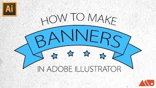 Adobe Illustrator Tutorial How to Make Banners  Ribbons [upl. by Halford244]