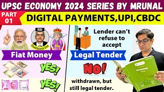 Economy Win24 Ep01 Digital Payment UPI Card Tokenization CBDC Cryptocurrency TheMrunalPatel [upl. by Nylodnarb]