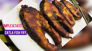 Catla Fish fry RecipeChepala VepuduTasty Fish FryMasala Fish fry [upl. by Oria85]