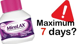 Miralax maximum  7 days [upl. by Neenaej]