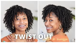 My BEST Twist Out with a MousseTexture Foam That LASTS a Week [upl. by Tavis]