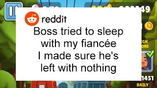 Boss tried to sleep with my fiancé I made sure hes left with nothing reddit revenge redditpost [upl. by Nilyak]