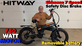 HITWAY BK10M 750 Watt Folding Electric Bike Unboxing Setup and Ride [upl. by Hebert675]