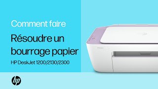 Résoudre un bourrage papier sur les imprimantes ToutenUn HP DeskJet 1200 2130 et 2300 HP Support [upl. by Susejedesoj]