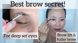 Best brow secret you must try for deep set eyes and a strong brow bone [upl. by Treborsemaj489]