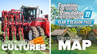 LES CAROTTES sur FS22  5 NOUVEAUX DLC NOUVELLE MAP Farming Simulator 22 Year 2 Season Pass [upl. by Orual12]