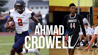 Ahmad Crowell Football  Basketball Highlights  Manhasset High School [upl. by Thisbee570]