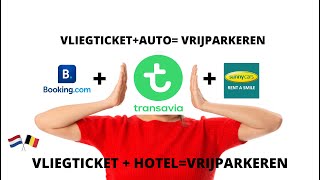 video Rotterdam Airport Transavia Bookingcom SunnyCars vrij parkeren reisbureau Travel Slide [upl. by Billi]