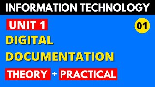 Digital Documentation Class 10 INFORMATION TECHNOLOGY IT 402 THEORY  PRACTICAL PART 1 [upl. by Aimahc992]