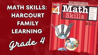 Math Skills Grade 4 by Harcourt Family Learning Flip through amp Review  Homeschool Fourth Grade Math [upl. by Olemrac]