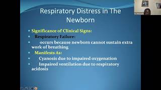 Approach to Neonate with Respirotory Distress 2022  dr Omer Bashir [upl. by Aneelad]