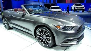 2015 Ford Mustang Convertible  Exterior and Interior Walkaround  Debut at 2014 Detroit Auto Show [upl. by Mellisa216]