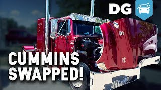 12v Cummins Swapped 95 4700 International SemiTruck [upl. by Llenal752]