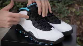 Air Jordan 10 quotPowder Bluequot Unboxing [upl. by Ganley]