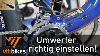 Umwerfer richtig einstellen  Ganz einfach vitbikesTV 054 [upl. by Adniralc718]