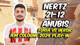 CS2 POV HEROIC NertZ 2112 vs FURIA Anubis  IEM Cologne 2024 Playin [upl. by Jacobine85]