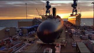 Massachusetts SSN 798 Launch [upl. by Silberman741]