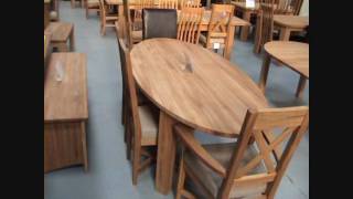 Round Oval Extending Solid Oak Dining Tables [upl. by Okomom398]