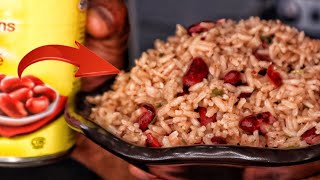 MAKE YOUR JAMAICAN RICE amp PEAS LOOK AUTHENTIC USING CANNED BEANS  RICE amp PEAS RECIPE  Hawt Chef [upl. by Auehsoj]