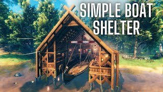 Valheim How To Build A Simple Boat Shelter  Interior [upl. by Palla992]