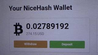 Nicehash Mining BTC Payout [upl. by Yelad]