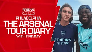 Riccardo Calafiori joins the group  THE ARSENAL TOUR DIARY  Behind the scenes and Liverpool game [upl. by Ysiad71]