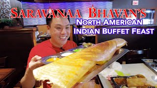 Saravanaa Bhavans Indian Buffet Feast in North America  Worlds Largest Indian Restaurant Chain [upl. by Ecille]