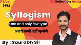 Mastering Reasoning Syllogism Basic Concept  Explained By Saurabh Sir syllogisms syllogismtricks [upl. by Nangatrad272]