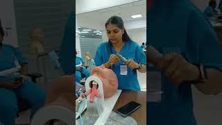 Endotracheal Intubation pratice anesthesiology student [upl. by Gunilla]