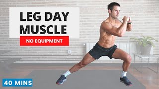 40 Minute LEG DAY SMASHER to BUILD MUSCLE  No Repeats  No Equipment  CrockFitApp [upl. by Ahola]