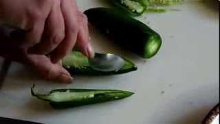 Jalapeno Poppers Made Easy Cutting and Cleaning [upl. by Sukramal]