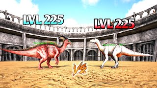 PARASAURIO vs IGUANODON ark survival [upl. by Baillie]