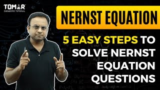 How to solve numerical on nernst equation Nernst equation Electrochemistry  Emf calculation [upl. by Natale]